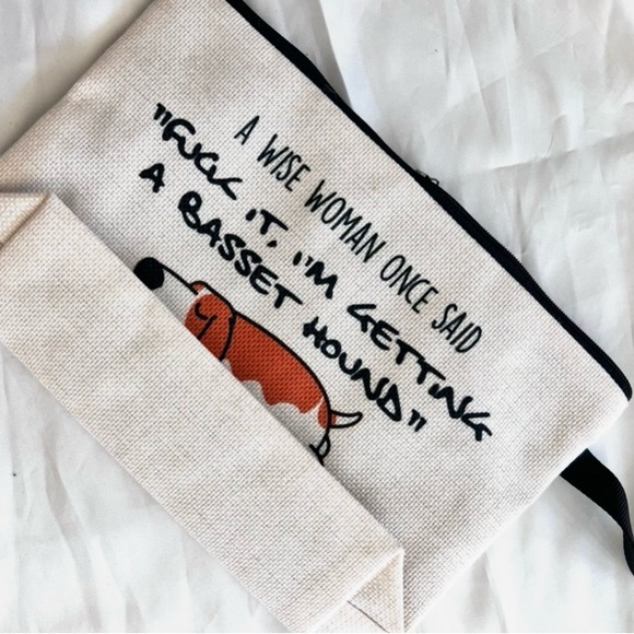 Funny Dog Print Canvas Zippered Pouch - Picture 6 of 6